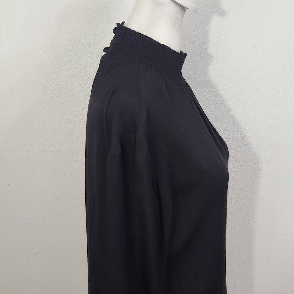 Bobi Mock Turtleneck Black Blouse NWT Size Small Revolve Black Turtleneck