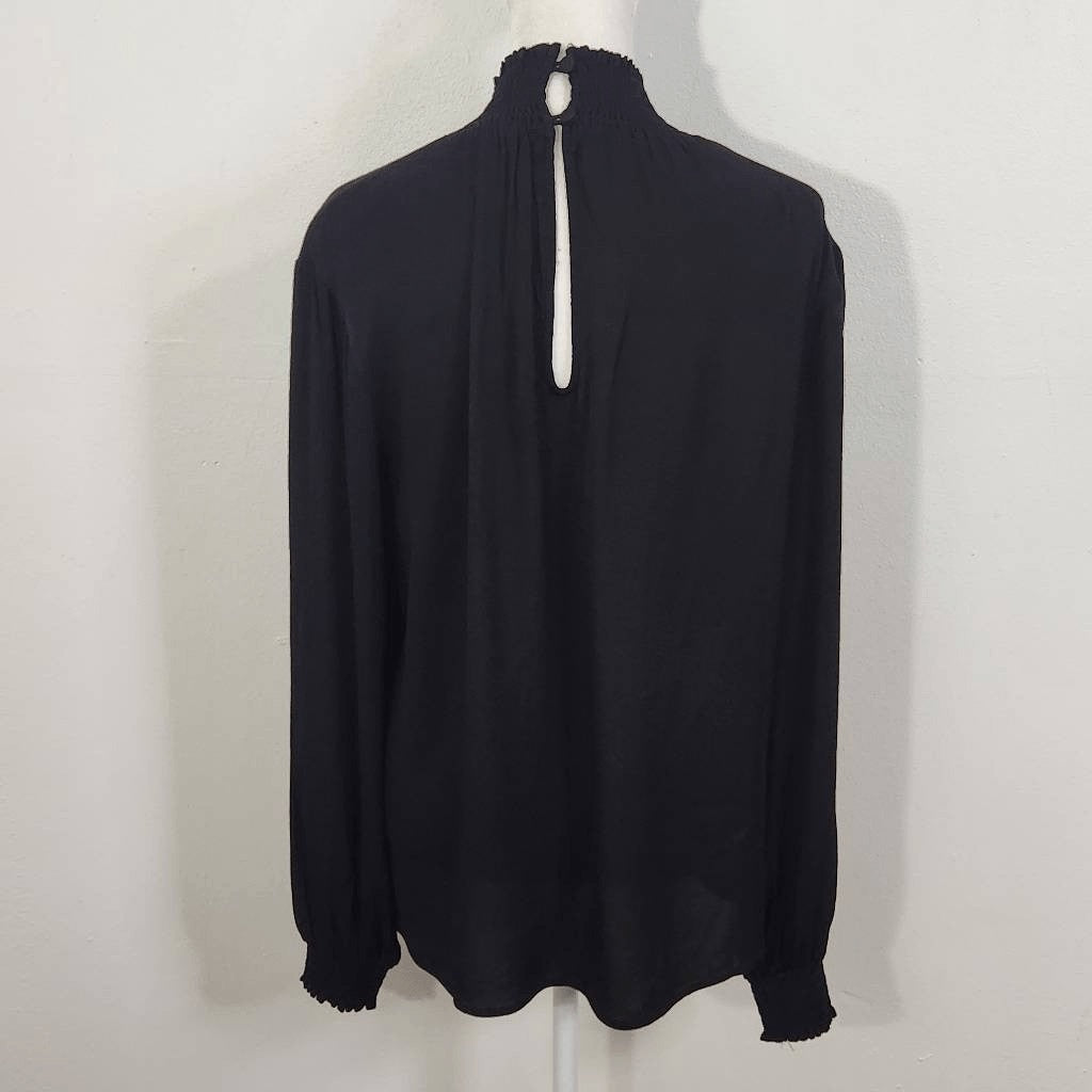 Bobi Mock Turtleneck Black Blouse NWT Size Small Revolve Black Turtleneck