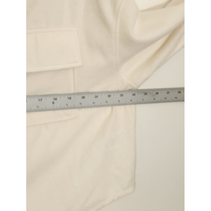 Almost Famous Cream Cropped Shacket Size XL