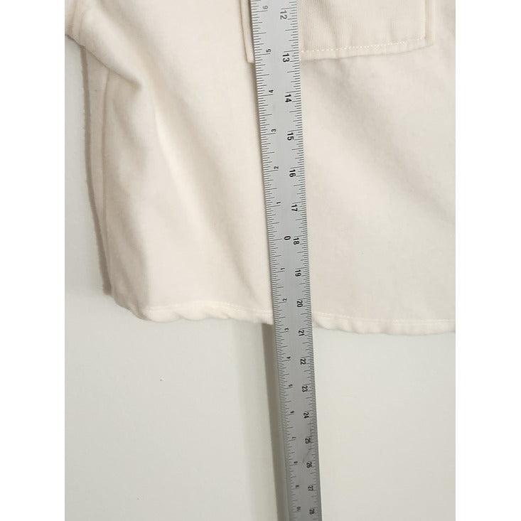 Almost Famous Cream Cropped Shacket Size XL