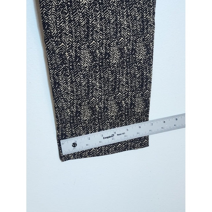 89th and Madison Black and Tan Print Slim Fit Pull On Pants Size XL NWOT