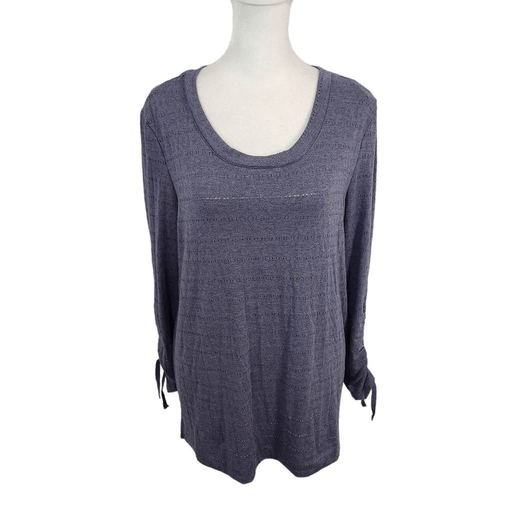 Life Style Navy T-Shirt NWT Size Small Long Sleeve Navy Tee