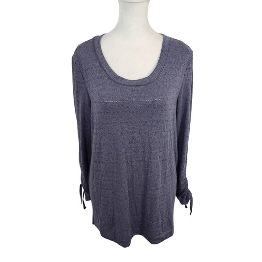 Life Style Navy T-Shirt NWT Size Small Long Sleeve Navy Tee