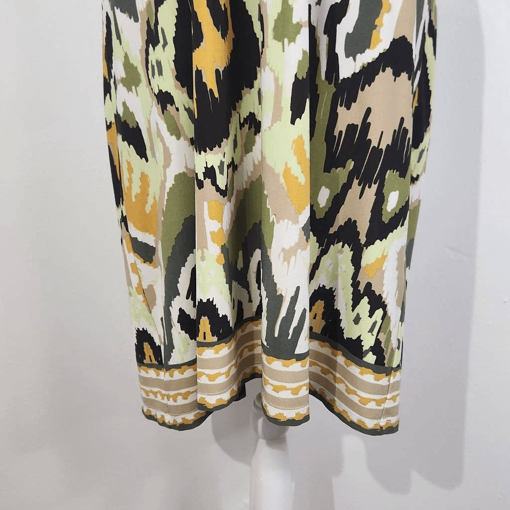 Emma & Michele Green Yellow Sleeveless Sheath Dress Size 12 Green Sheath Dress