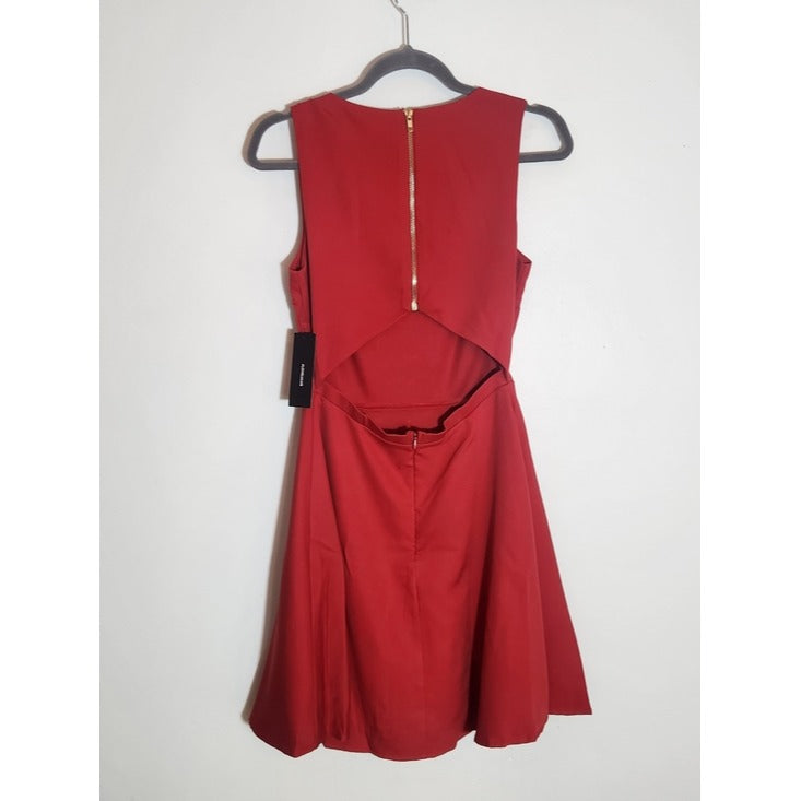 Lulus Mini Red Skater Dress Size XS NWT