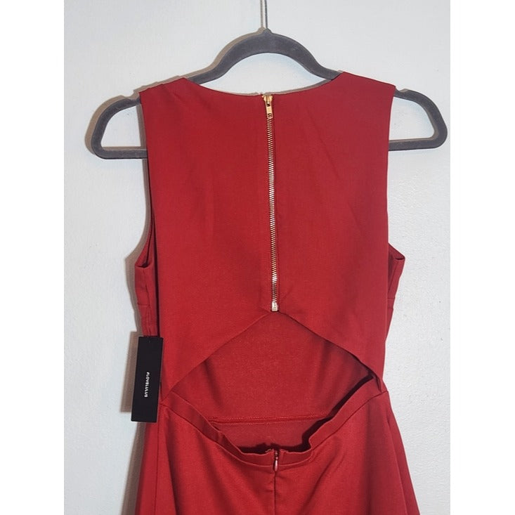 Lulus Mini Red Skater Dress Size XS NWT