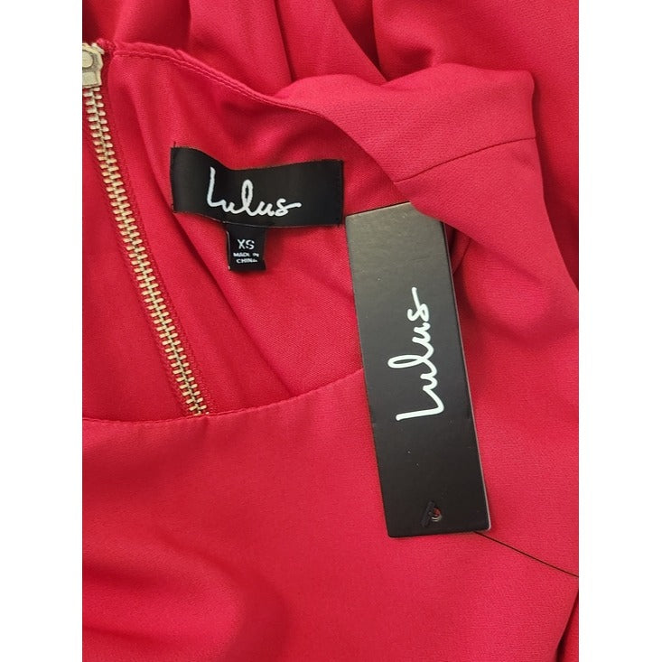 Lulus Mini Red Skater Dress Size XS NWT