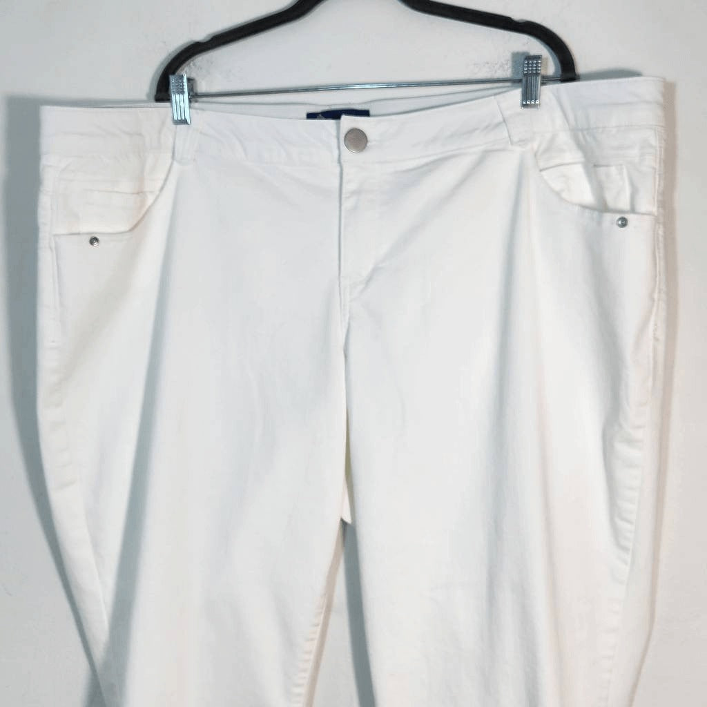 Democracy White Jeans Size 24W Democracy Absolution Cropped Jeans