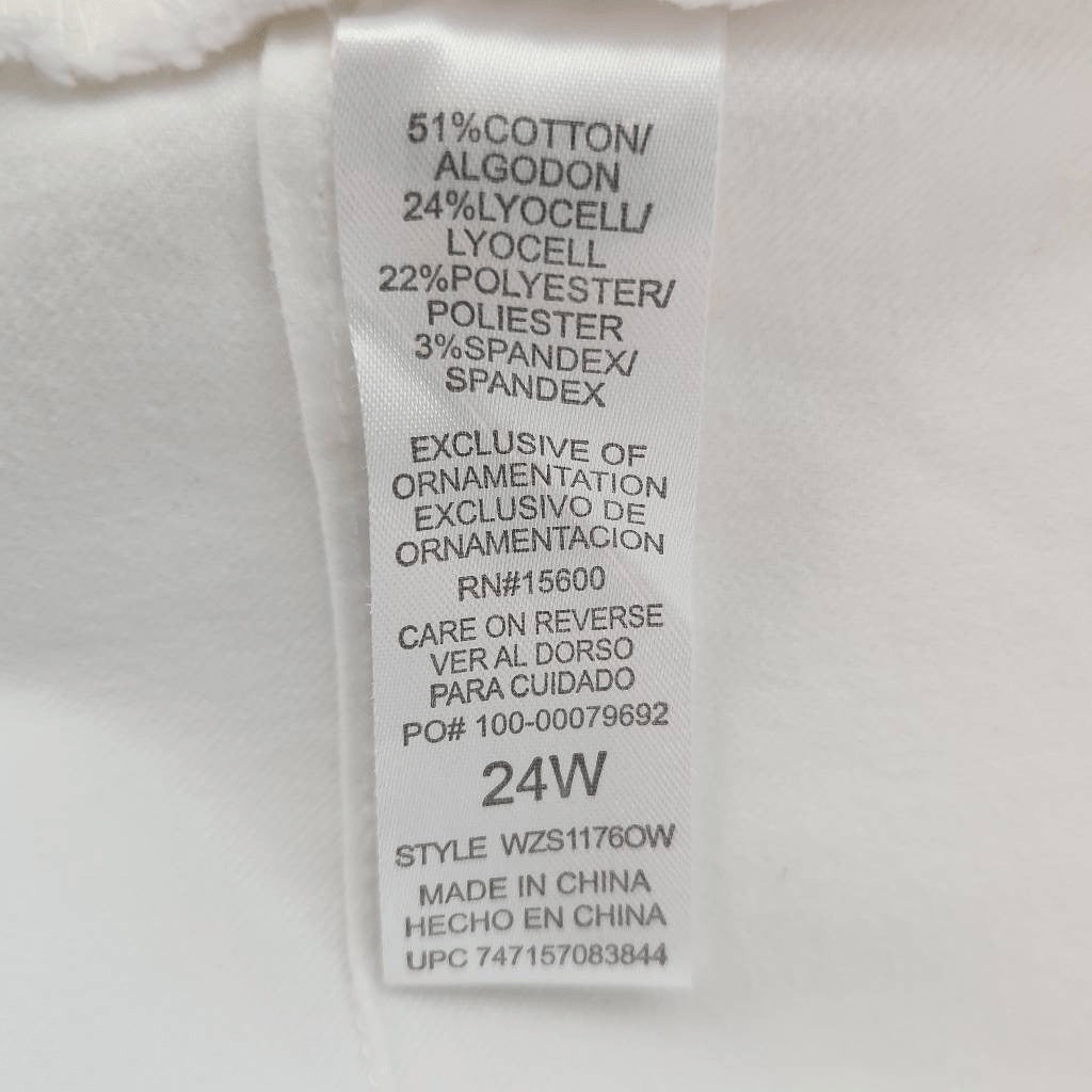 Democracy White Jeans Size 24W Democracy Absolution Cropped Jeans