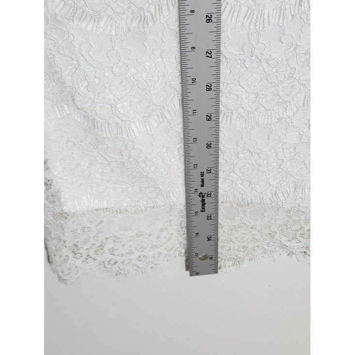 Lulus White Lace Mini Shift Dress NWT Size Large