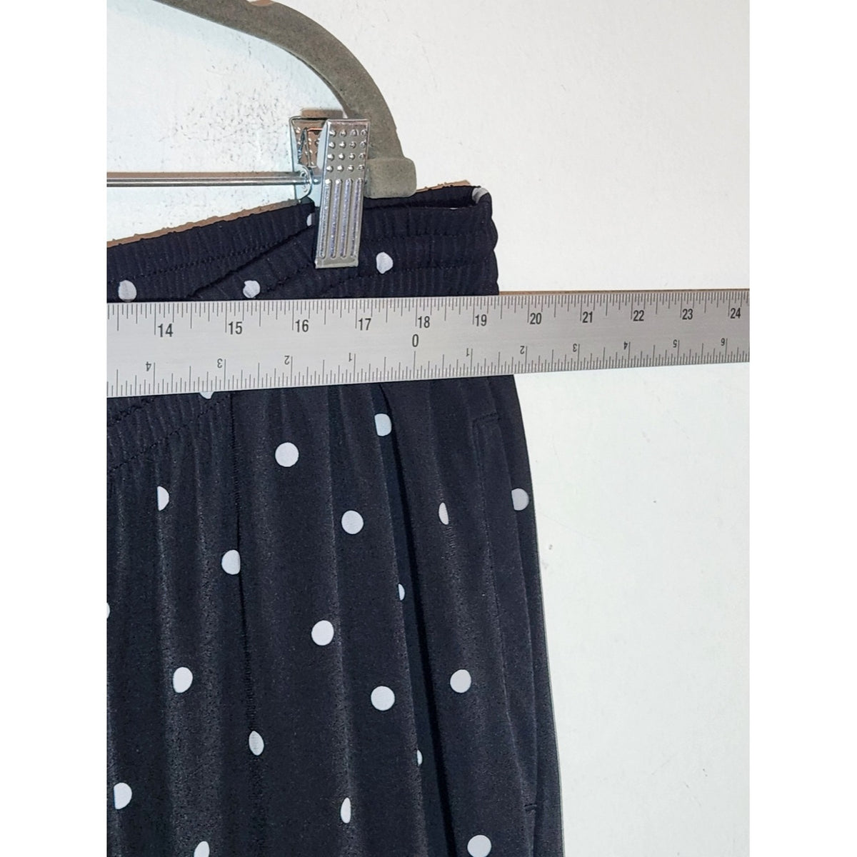 Lane Bryant Black and White Polka Dot Pull-on Wide Leg Pants Size 18/20