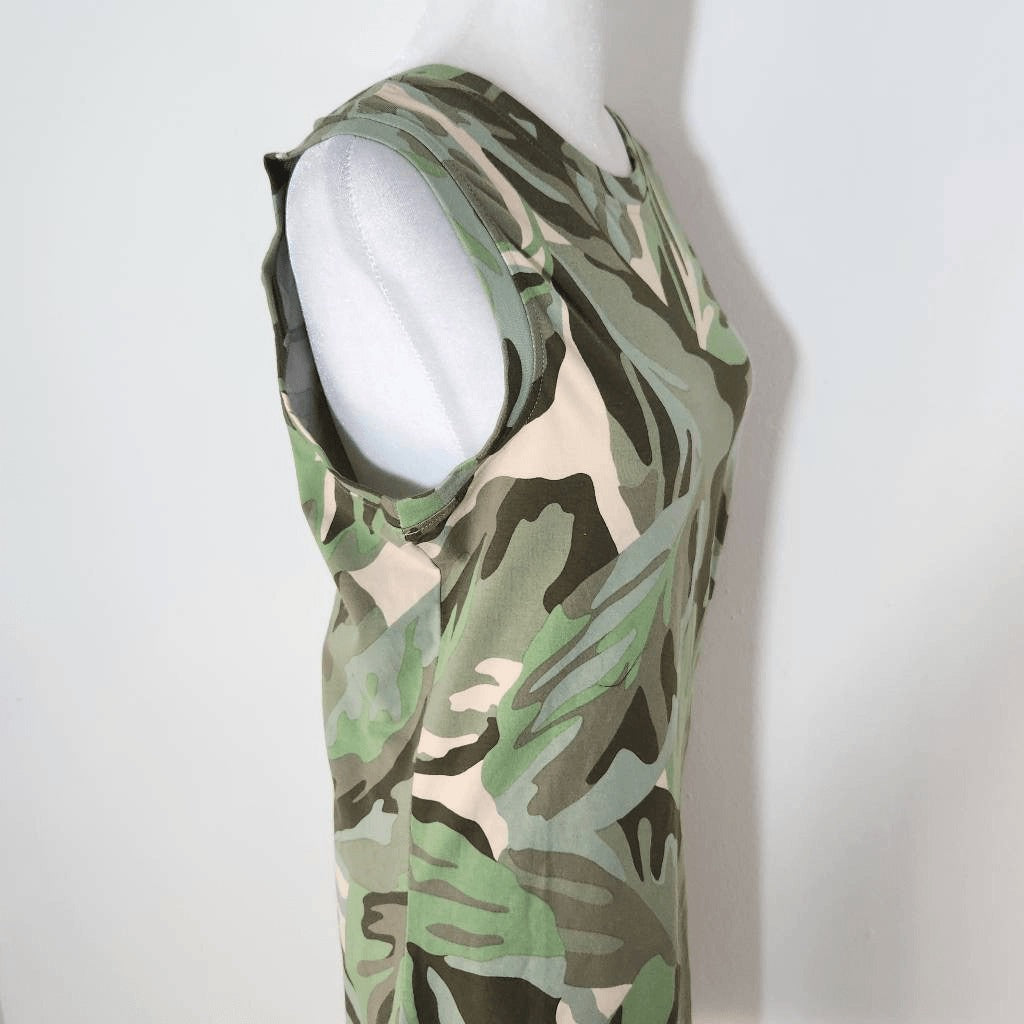 Sanctuary Green Camo Mini Dress NWT Size XS Casual Green Leaf Print Dress
