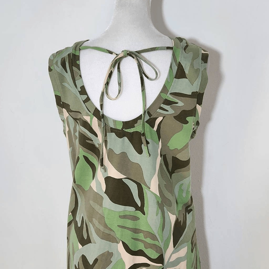 Sanctuary Green Camo Mini Dress NWT Size XS Casual Green Leaf Print Dress