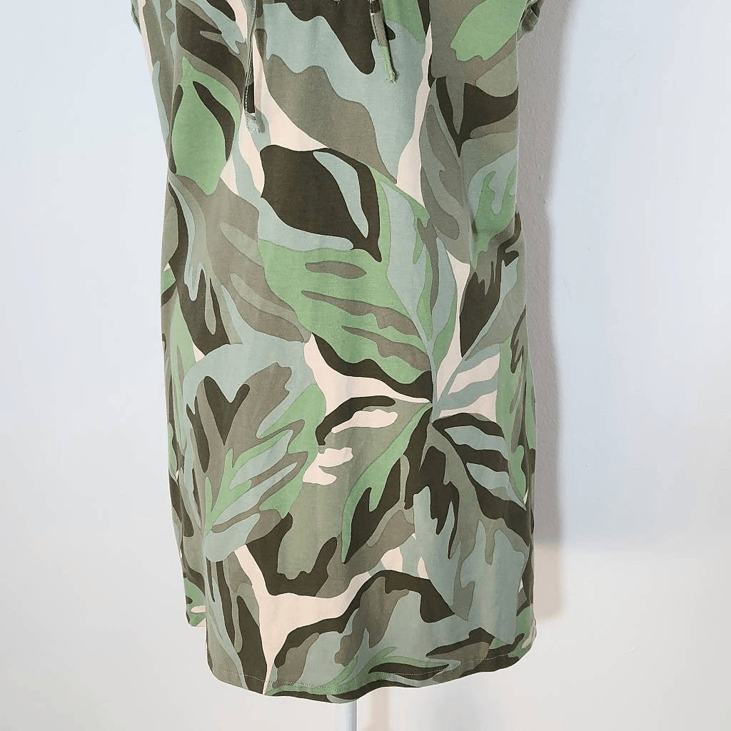 Sanctuary Green Camo Mini Dress NWT Size XS Casual Green Leaf Print Dress