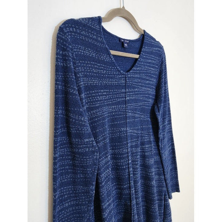 J. Jill Pure Jill Blue V-Neck Knit Pullover Size Small