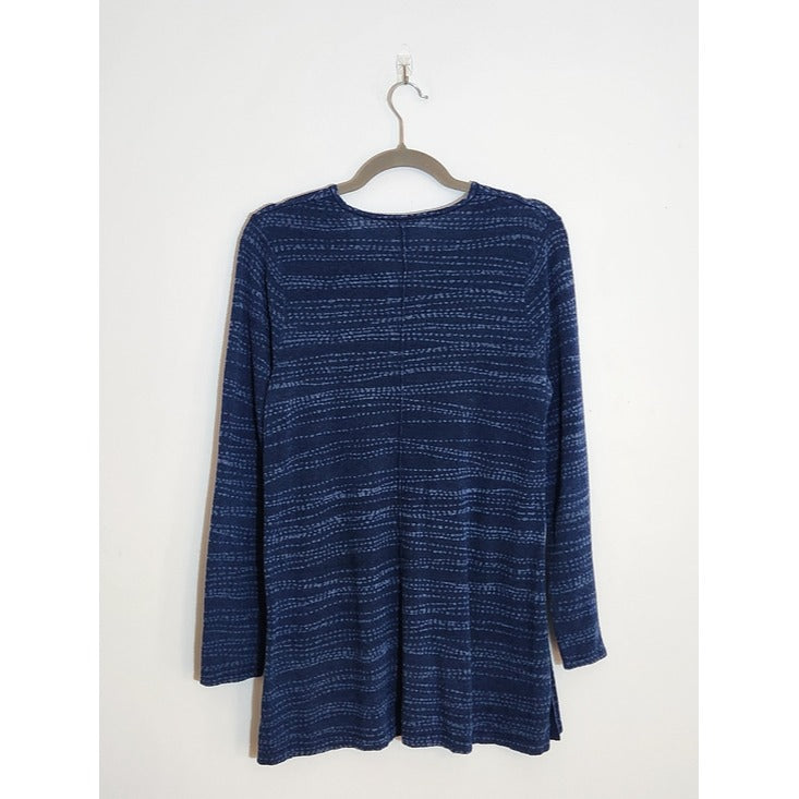 J. Jill Pure Jill Blue V-Neck Knit Pullover Size Small