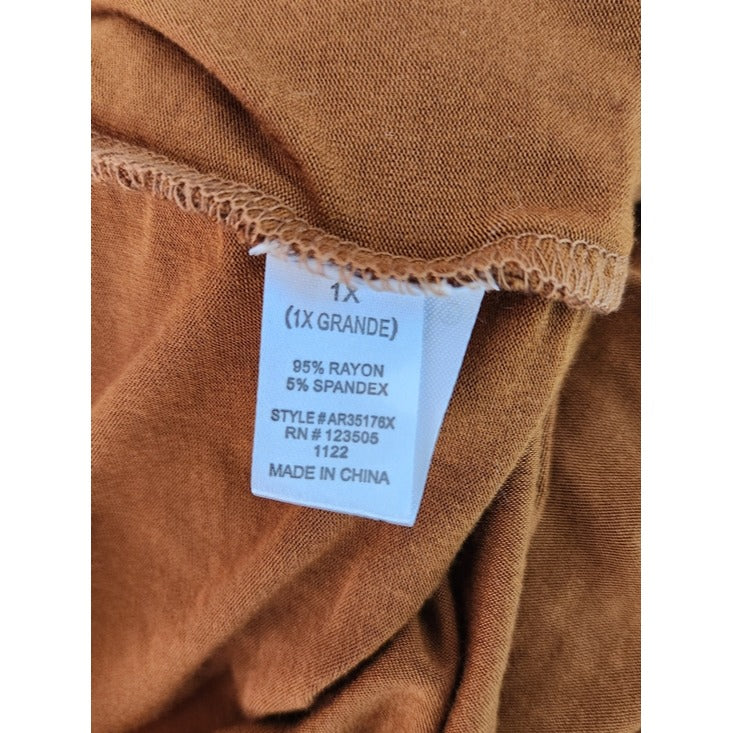 Fashion Nova Rust Brown Strapless Cropped Jumpsuit Size 1X NWT