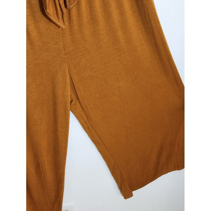 Fashion Nova Rust Brown Strapless Cropped Jumpsuit Size 1X NWT