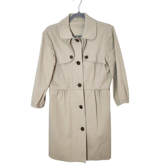 Gianni Bini Khaki Trench Coat with 3/4 Sleeves Size Medium
