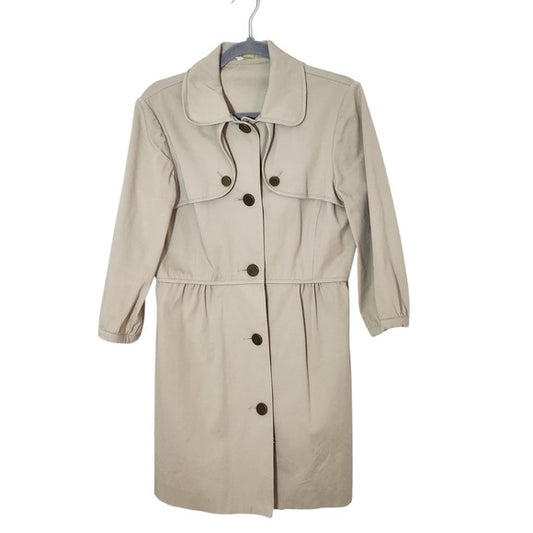 Gianni Bini Khaki Trench Coat with 3/4 Sleeves Size Medium