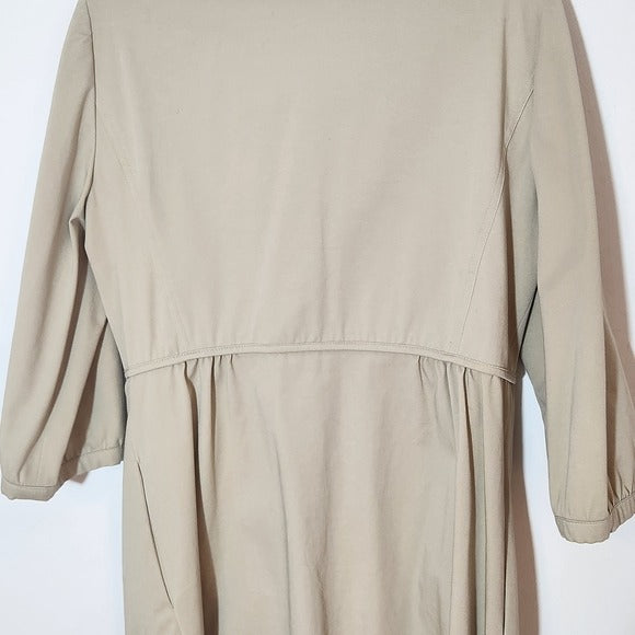 Gianni Bini Khaki Trench Coat with 3/4 Sleeves Size Medium