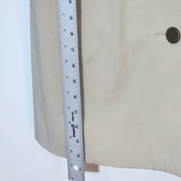 Gianni Bini Khaki Trench Coat with 3/4 Sleeves Size Medium