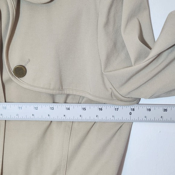 Gianni Bini Khaki Trench Coat with 3/4 Sleeves Size Medium