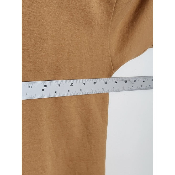 Valabasas Tan Distressed Oversized T-Shirt Size Medium