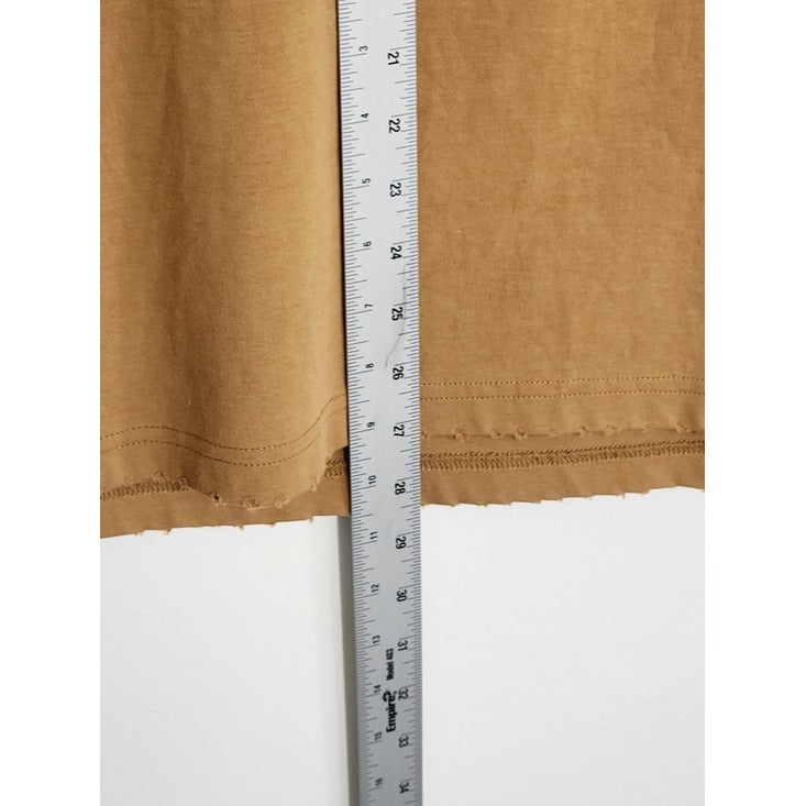 Valabasas Tan Distressed Oversized T-Shirt Size Medium