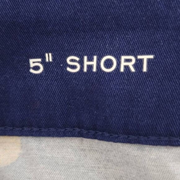 St. John's Bay Navy Pineapple Chino Shorts Size 18 Navy Shorts Tie Waist New