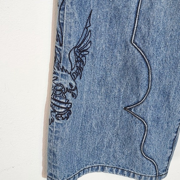 Harley-Davidson Women's Bootcut Jeans with Embroidered Eagles Size 14