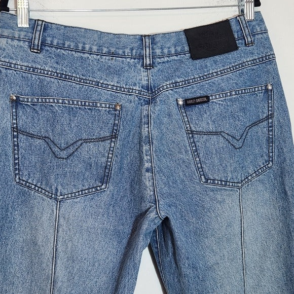 Harley-Davidson Women's Bootcut Jeans with Embroidered Eagles Size 14