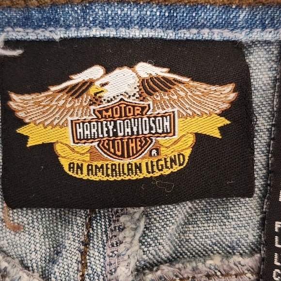 Harley-Davidson Women's Bootcut Jeans with Embroidered Eagles Size 14
