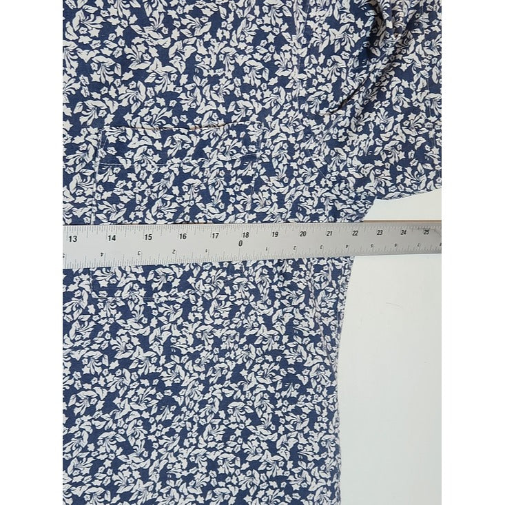 Goodfellow & Co Navy and White Floral Button Down Shirt Size Large