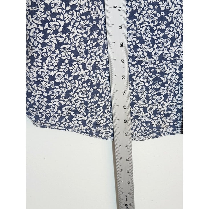 Goodfellow & Co Navy and White Floral Button Down Shirt Size Large