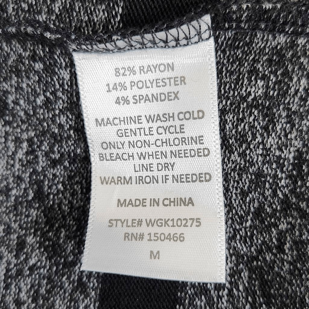 Market & Spruce Black and Gray Stripe Knit Top Size Medium Black Stripe Top