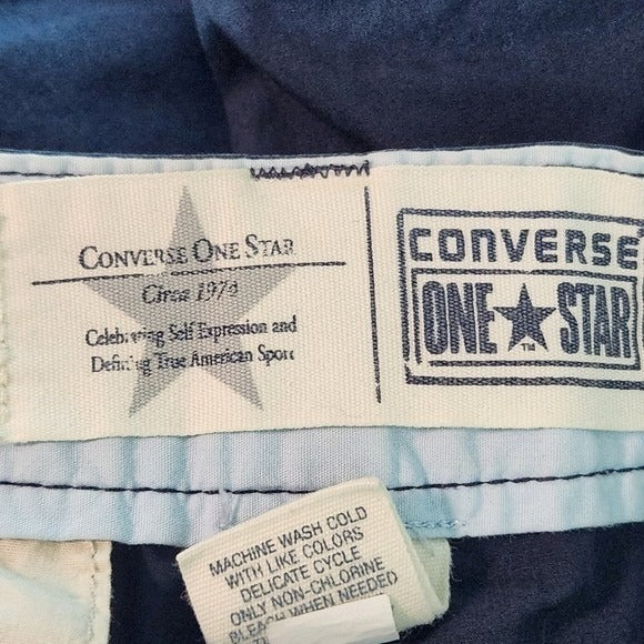 Converse One Star Navy Low-Rise Shorts Size 4 Y2K Low-Rise Shorts
