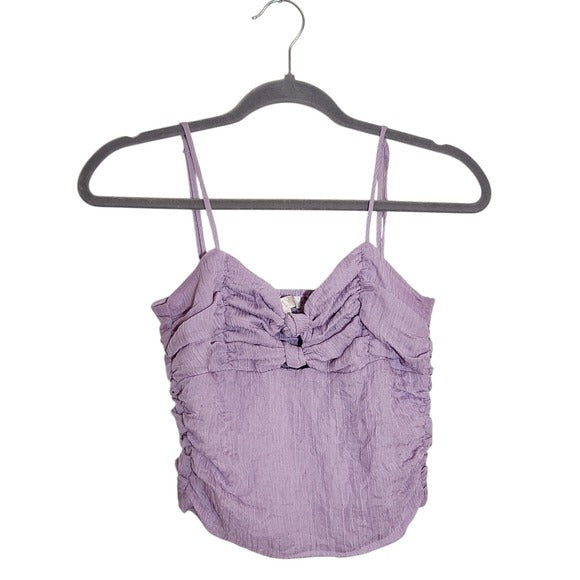 WAYF Lavender Purple Boho Crop Top Size XS