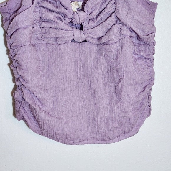 WAYF Lavender Purple Boho Crop Top Size XS