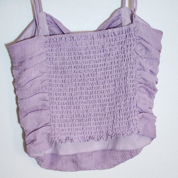 WAYF Lavender Purple Boho Crop Top Size XS