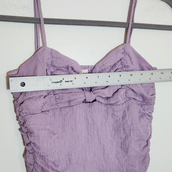 WAYF Lavender Purple Boho Crop Top Size XS