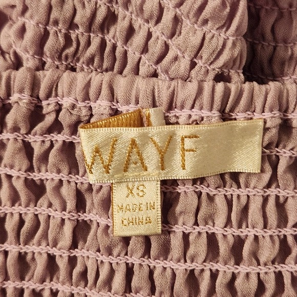 WAYF Lavender Purple Boho Crop Top Size XS