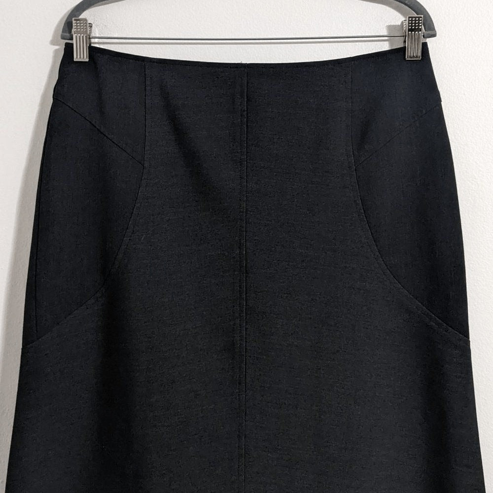 Adrienne Vittadini Charcoal Gray A-Line Skirt Size 10 Classic Gray Skirt