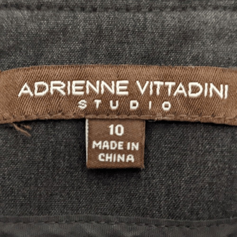 Adrienne Vittadini Charcoal Gray A-Line Skirt Size 10 Classic Gray Skirt