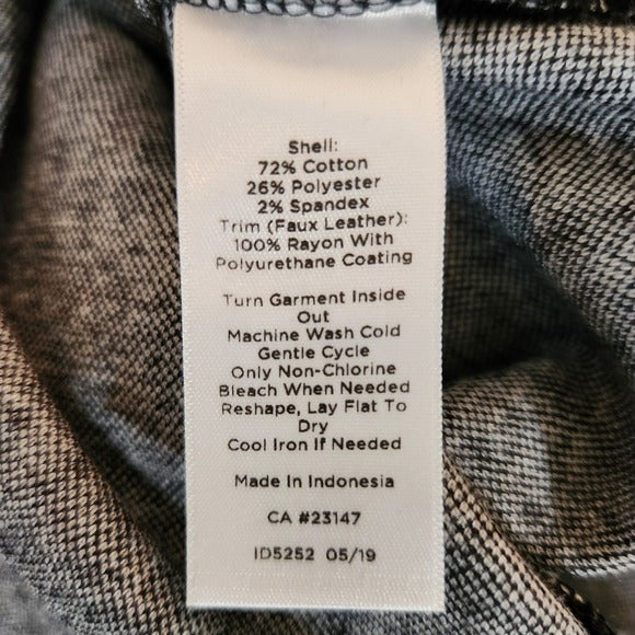 Talbots Classic Black and White Houndstooth Mini Pencil Skirt Size 8 Petites