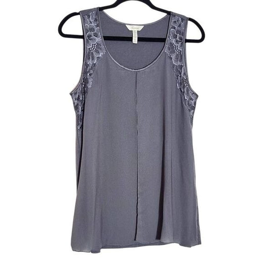 Soma Gray Layered Sleeveless Pajama Top Size Medium