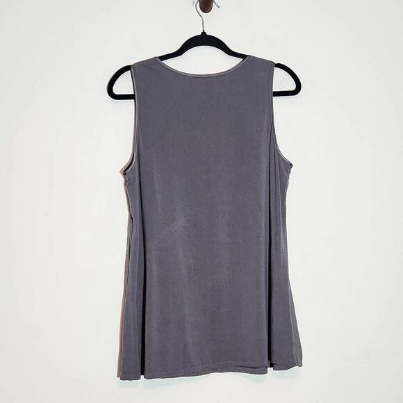 Soma Gray Layered Sleeveless Pajama Top Size Medium