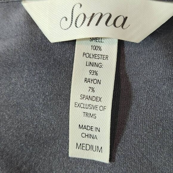 Soma Gray Layered Sleeveless Pajama Top Size Medium