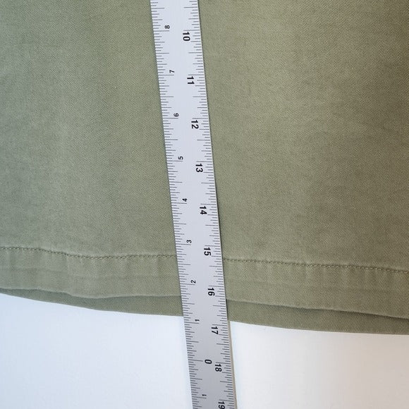 NY Khakis New York & Company Army Green Mini Wrap Skirt Size 14