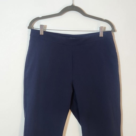 Zac & Rachel Navy Scalloped-Hem Capri Pants Size 12